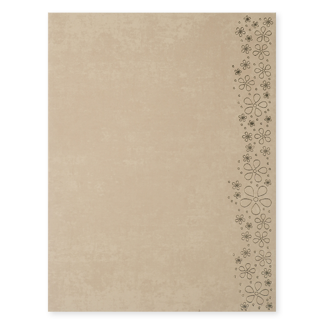 Sandal Floral Single Sheet Wedding Card-KNPD1477