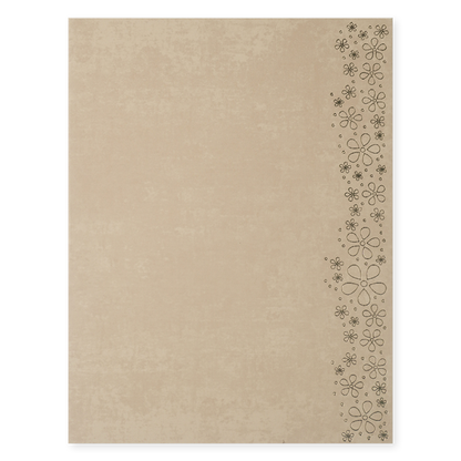 Sandal Floral Single Sheet Wedding Card-KNPD1477