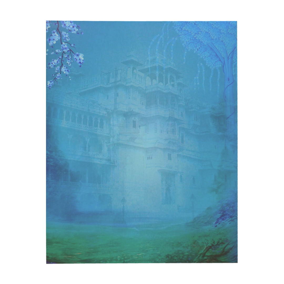 Blue Classic Maharaja And Maharani Offset Print-King of Cards