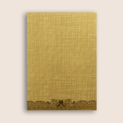 Brown Gold Floral Wedding Card - KNCM25NG