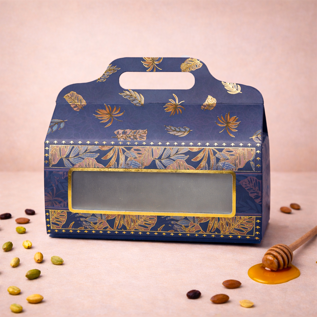 Elegant Navy Palm Return Gift Hamper-GNBT9506