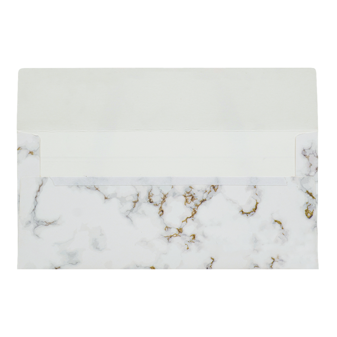 White Marble Money Envelope -  KRCE3650