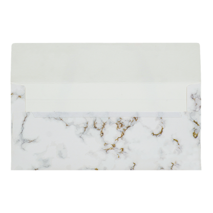 White Marble Money Envelope -  KRCE3650