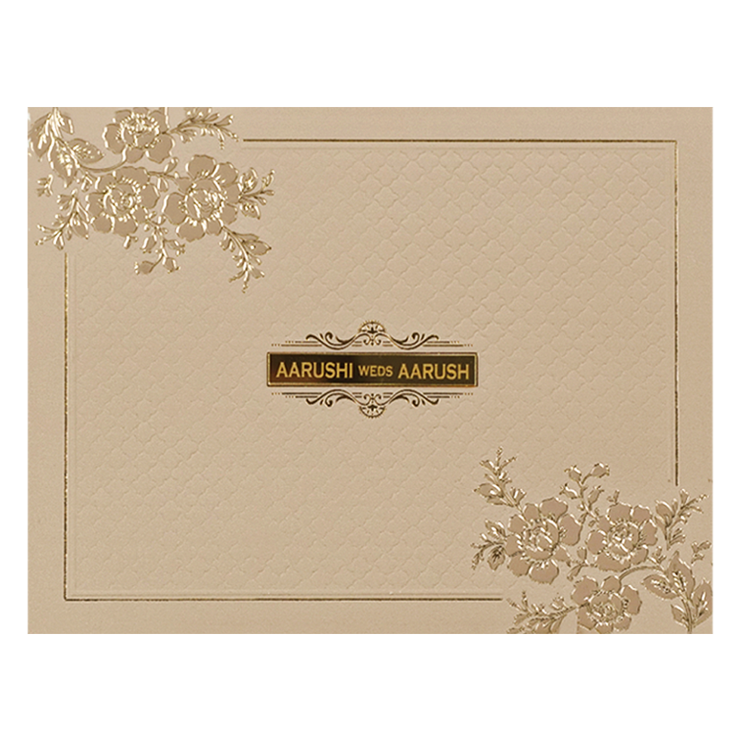 Pink Textured Floral Wedding Card-KSI64730