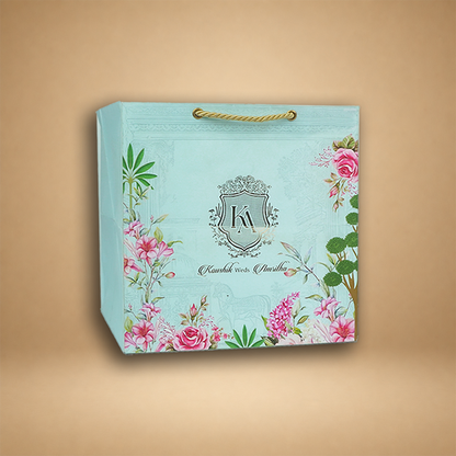 Blue Pink Floral Luxury Invitation Box-KNLW202531