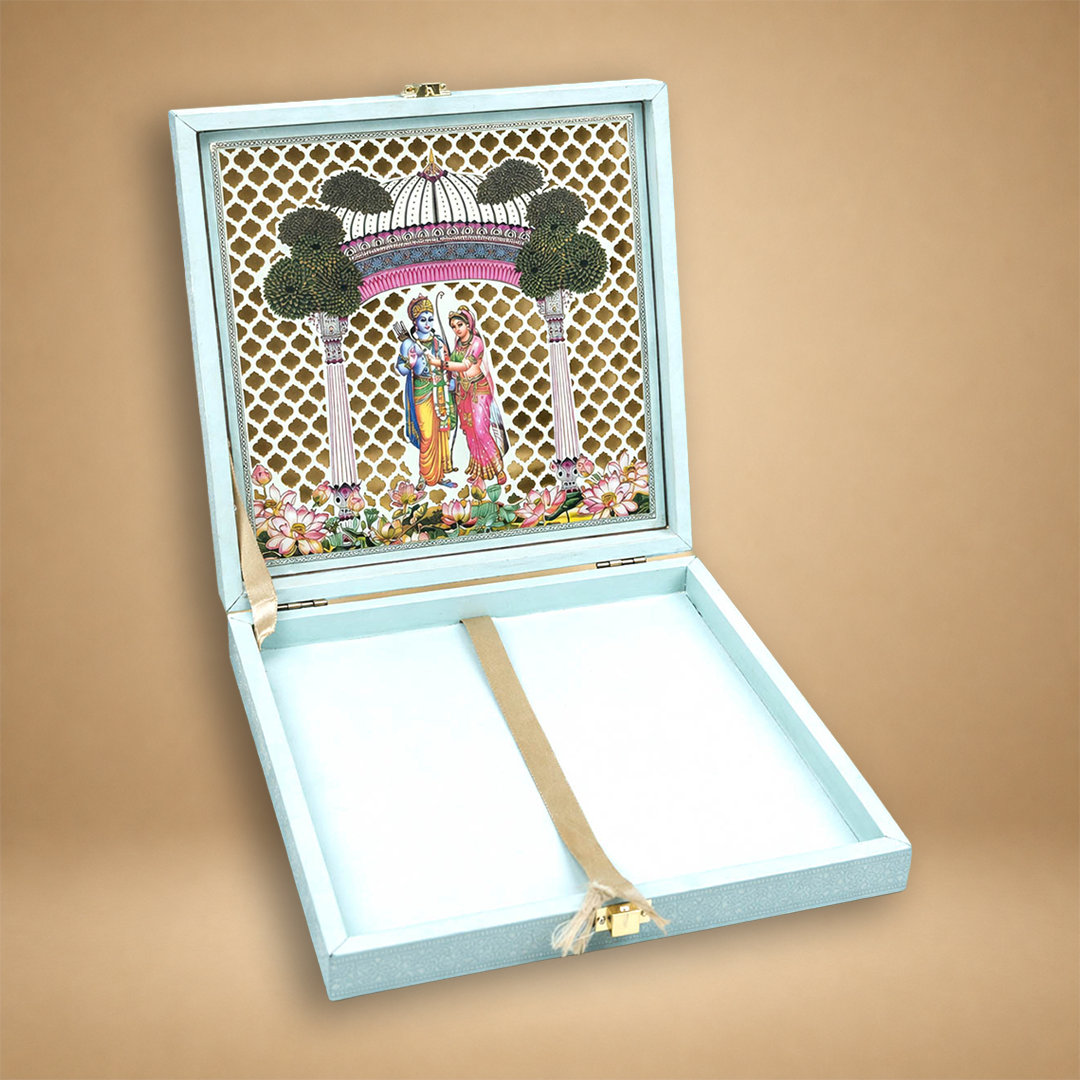 Blue Premium Temple Arch Luxury Invitation Box – KNLW202572