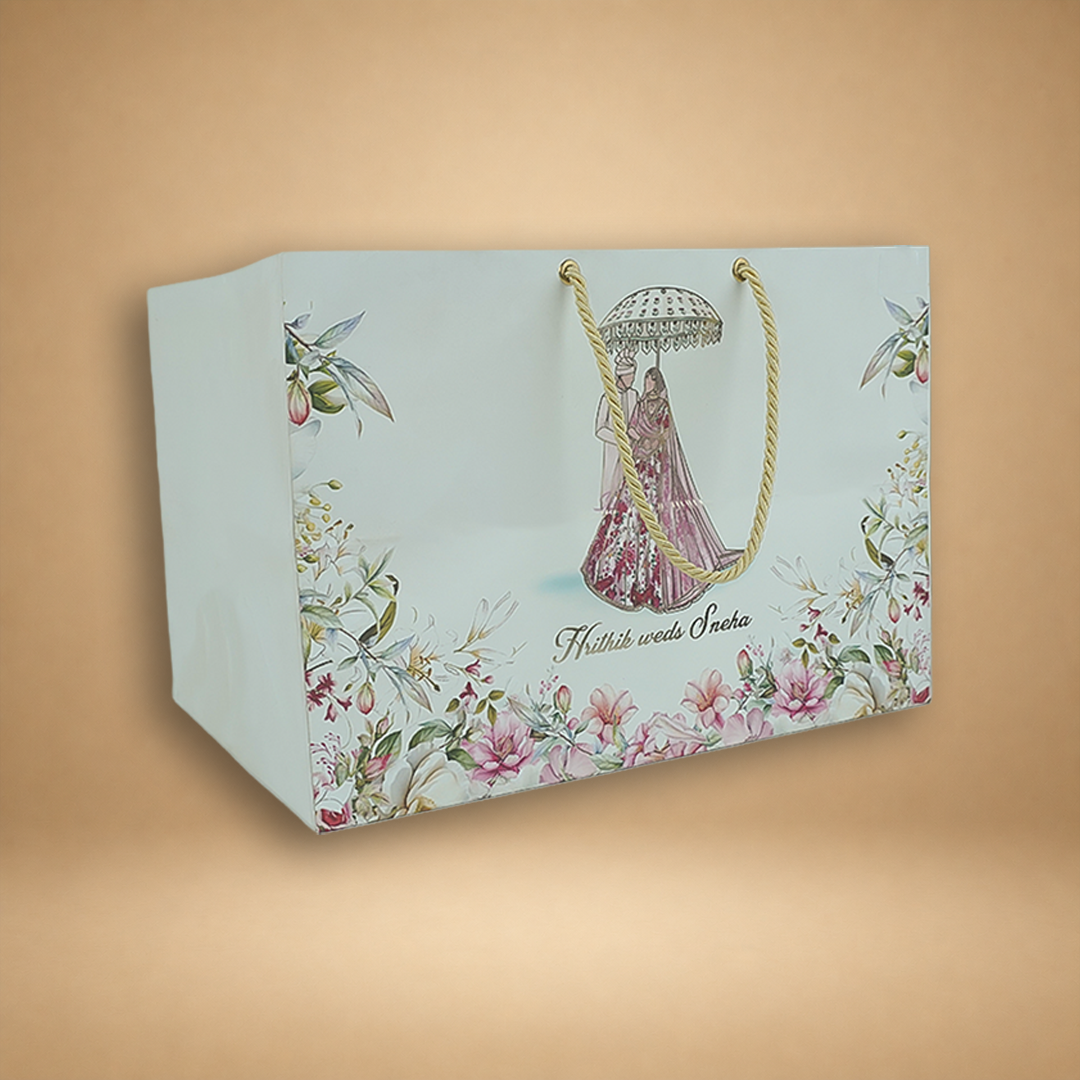 White Premium Bride Groom Luxury Invitation Box - KNLW202540