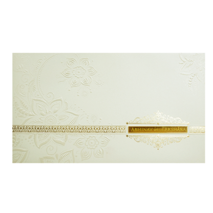 Mint Grey Mandala Border Wedding Invitation Card-KPR24540