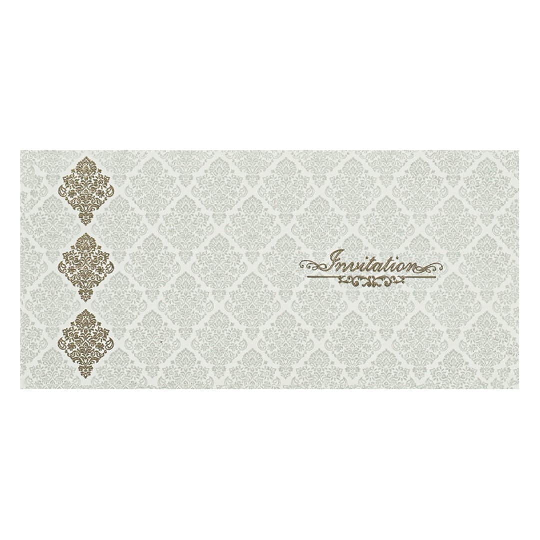 White Floral Wedding Card-KNKS6610