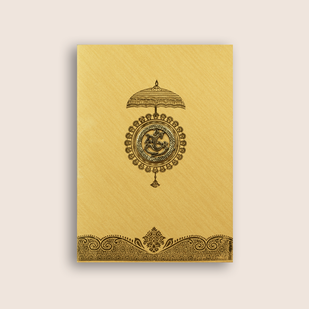 Gold Wedding Invitation Card-KNCM24GG