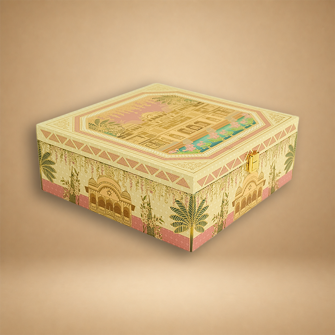Pink Floral Palace Luxury Sweet Jar Box - KBX27016