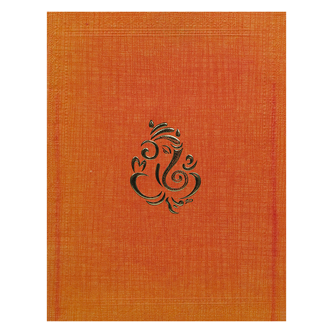 Orange Metallic Wedding InvitatioN-KNK50013