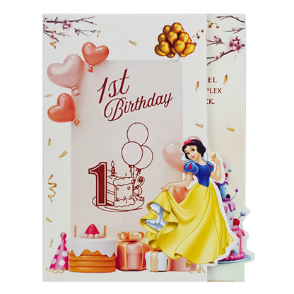 Cream Snow White Birthday Card-KNKRL118