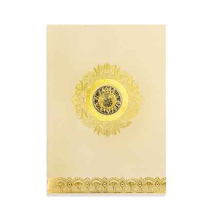Cream Metallic Gold Foiling Wedding Card-KNCM16CGM