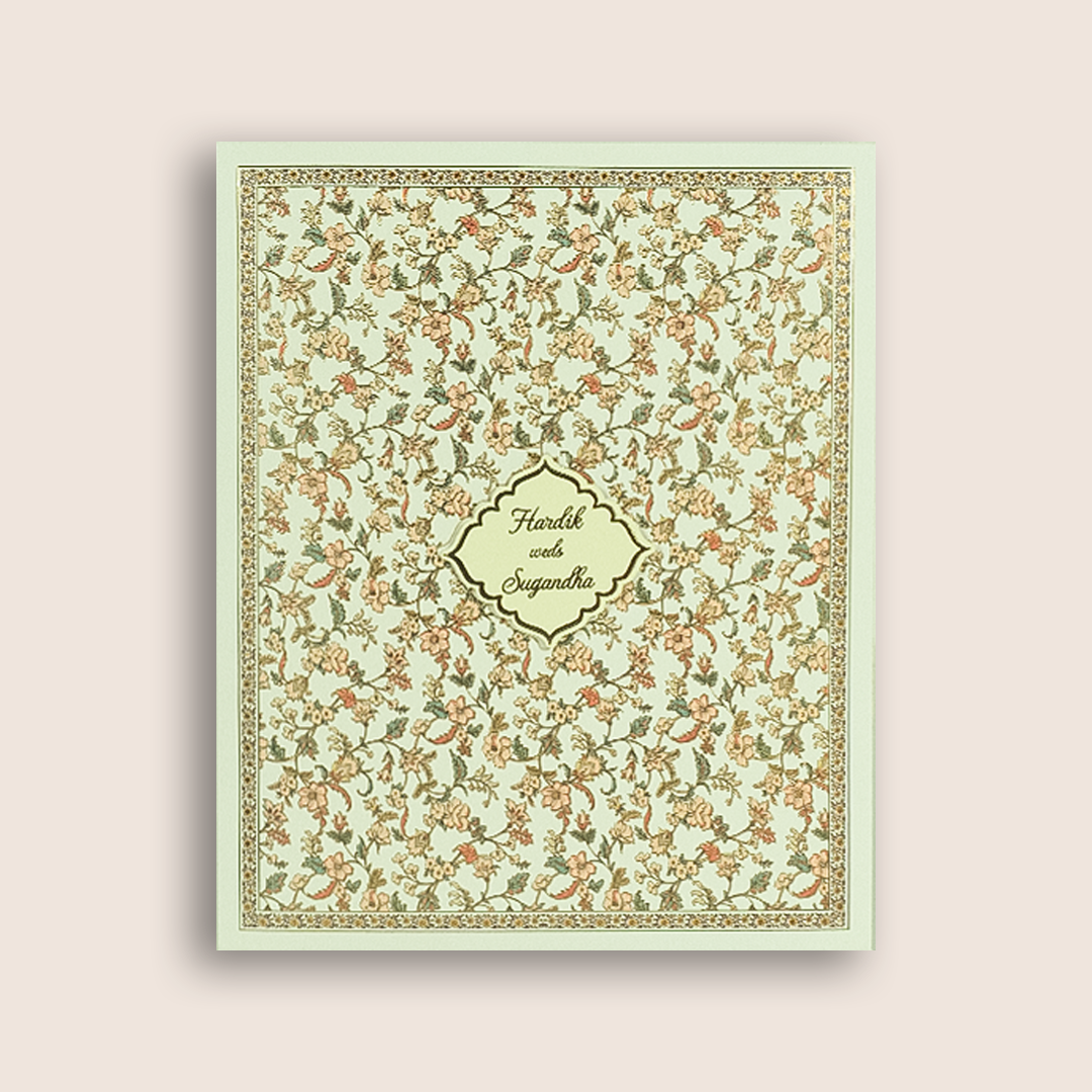 White Floral Premium Invitation Card - KAA05230