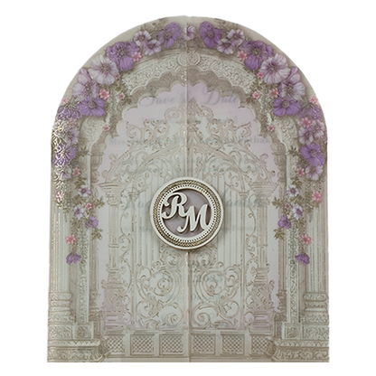 Lavender Floral Wedding Card-KSI64700