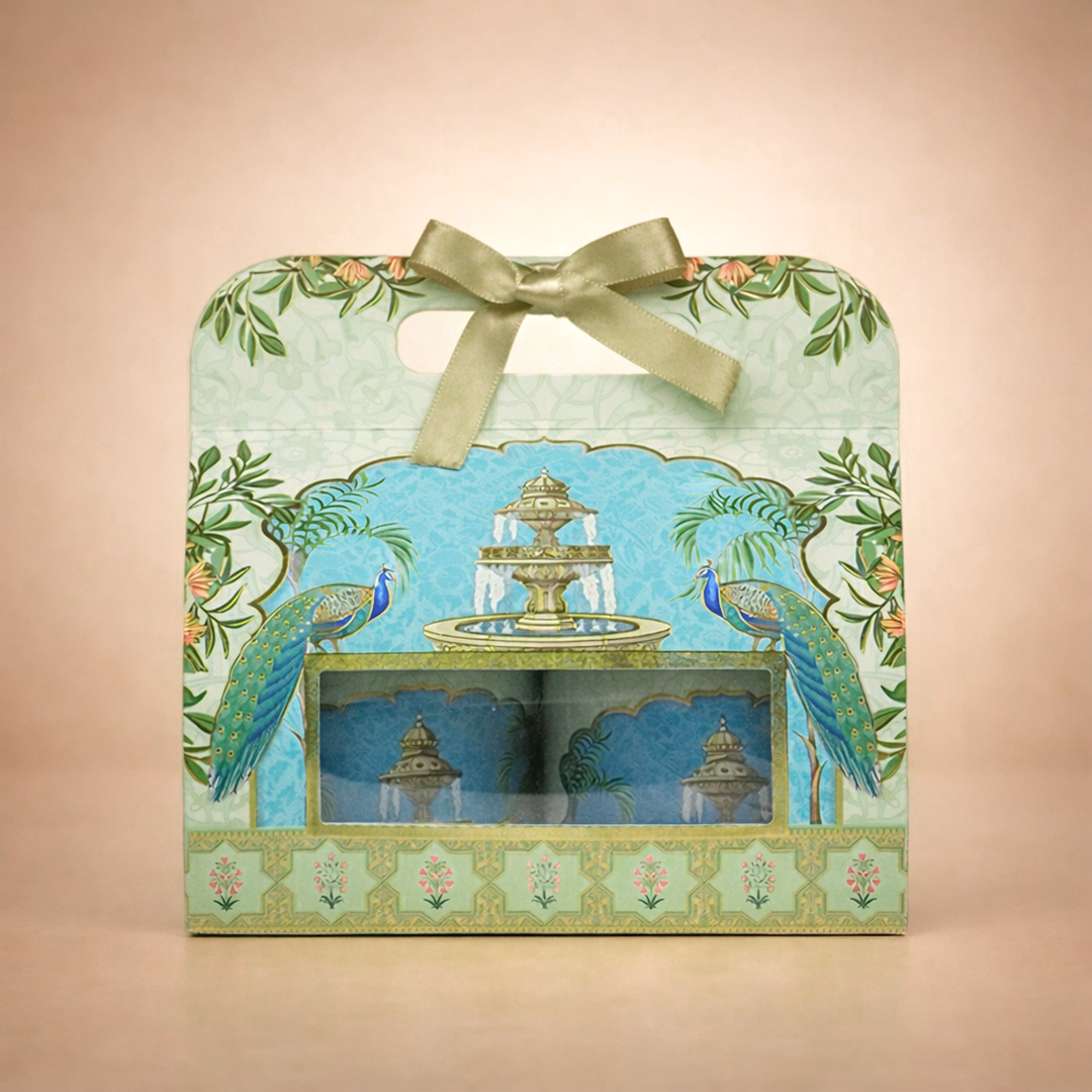 Peacock Fountain Return Gift Hamper-GNBT9502