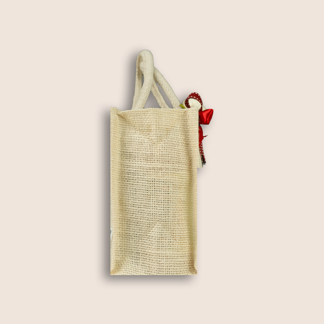 Beige Jute Premium Gift Hamper Bag - KLGH0180