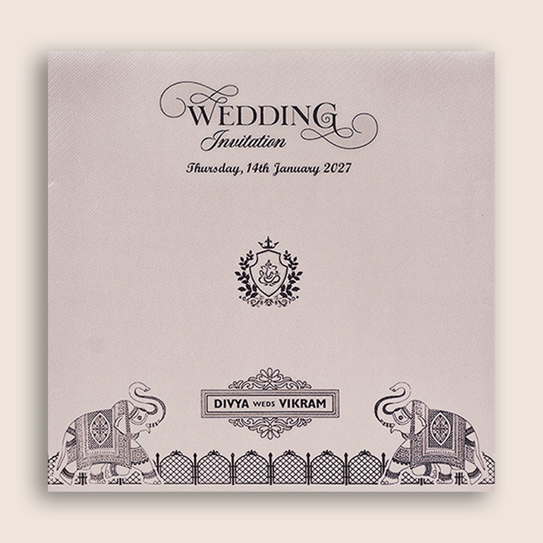 Lavender Floral Wedding Invitation Card - KNKD2801P