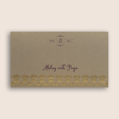 Pastel Grey Floral Wedding Card - KPR07510
