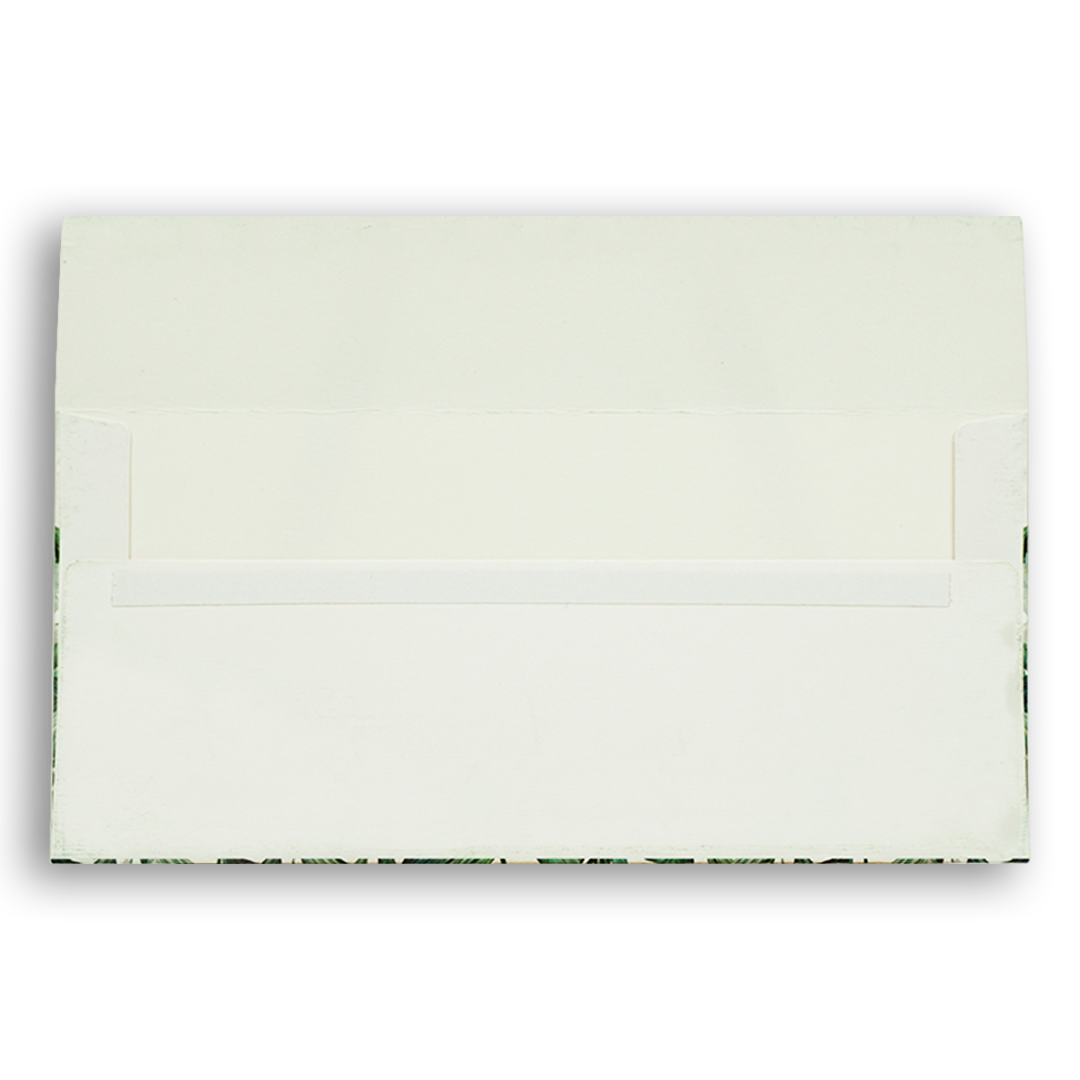 White Floral Leaf Money Envelope - KRCE4810