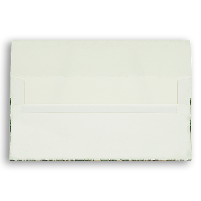 White Floral Leaf Money Envelope - KRCE4810