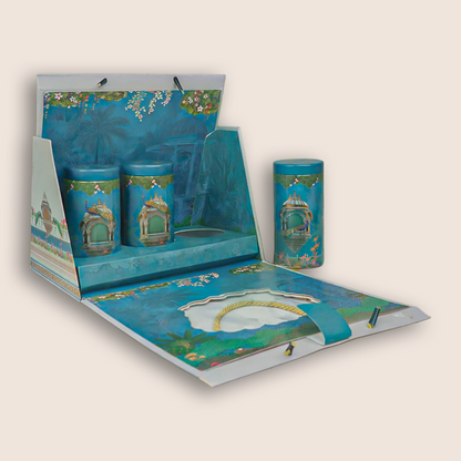 Blue Arch Peacock Palace Return Gift Hamper-GNBT9507