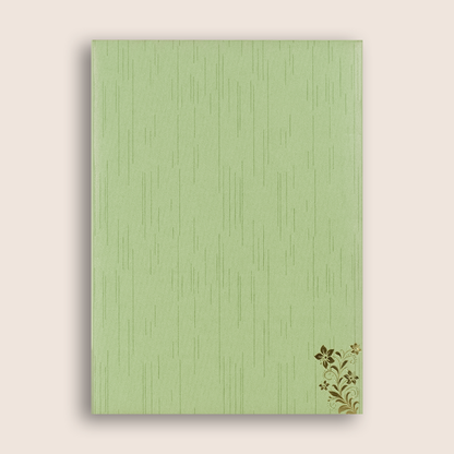 Green Gold Floral Door Style Wedding Card - KNKR049GN