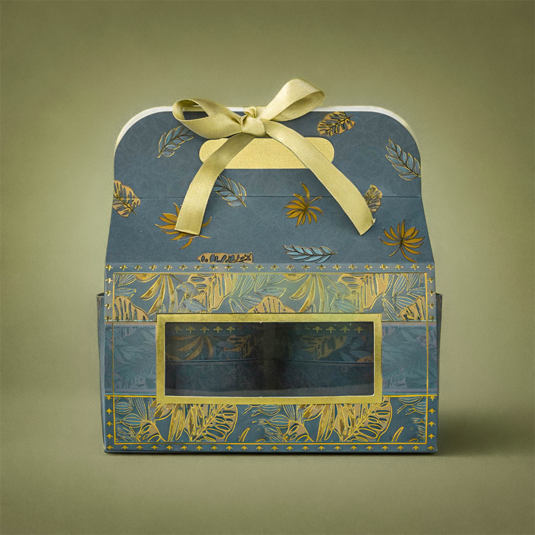 Blue Floral Leaf Return Gift Hamper-GNBT9501