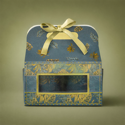 Blue Floral Leaf Return Gift Hamper-GNBT9501