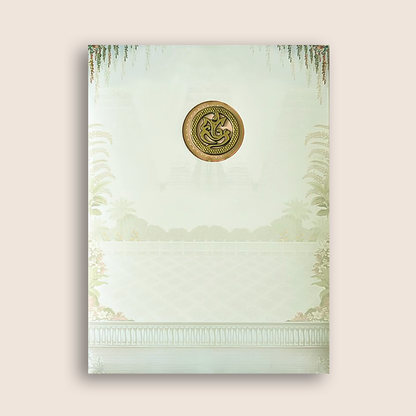 Grey Lord Balaji Padmavathi Wedding Card - KNAR2406