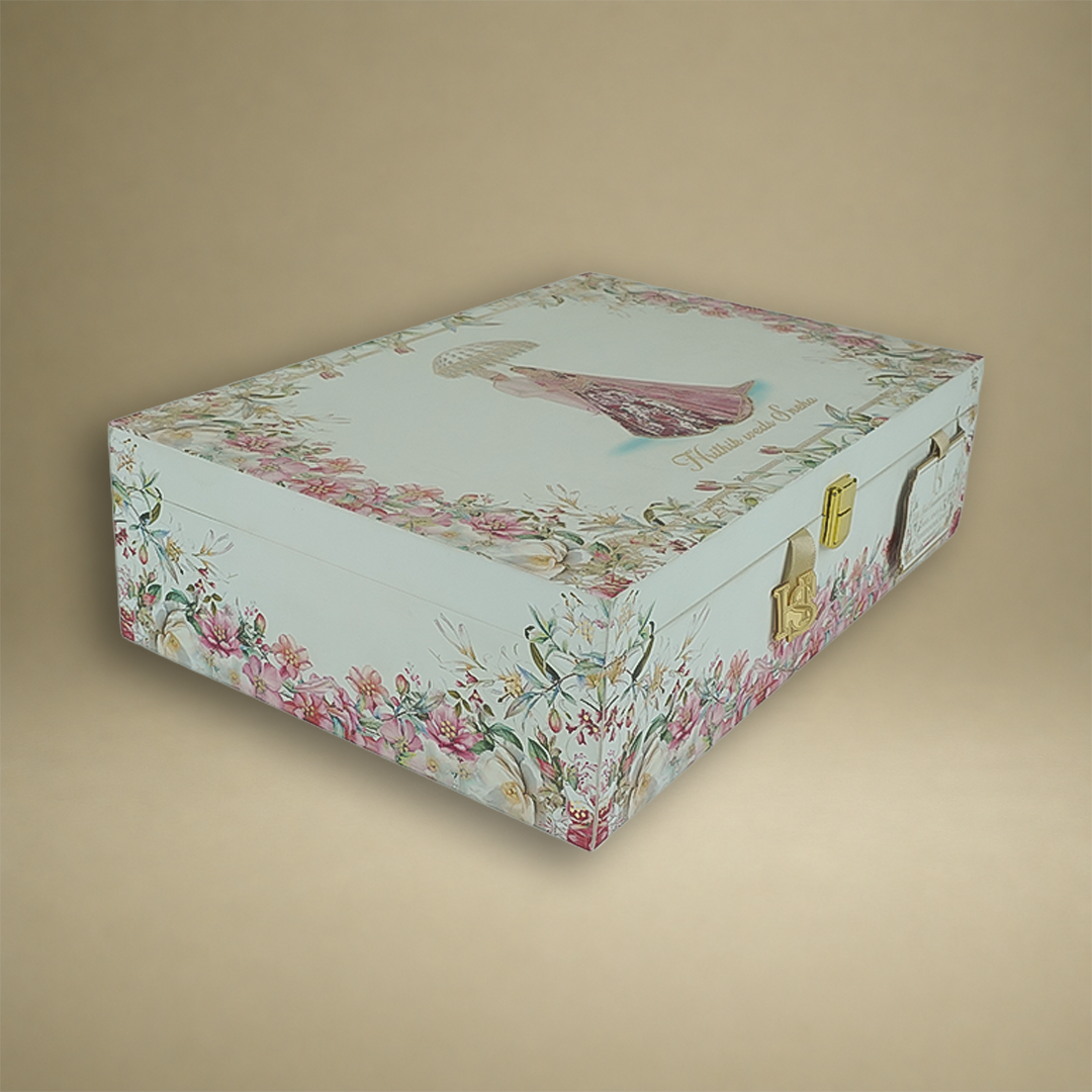 White Premium Bride Groom Luxury Invitation Box - KNLW202540