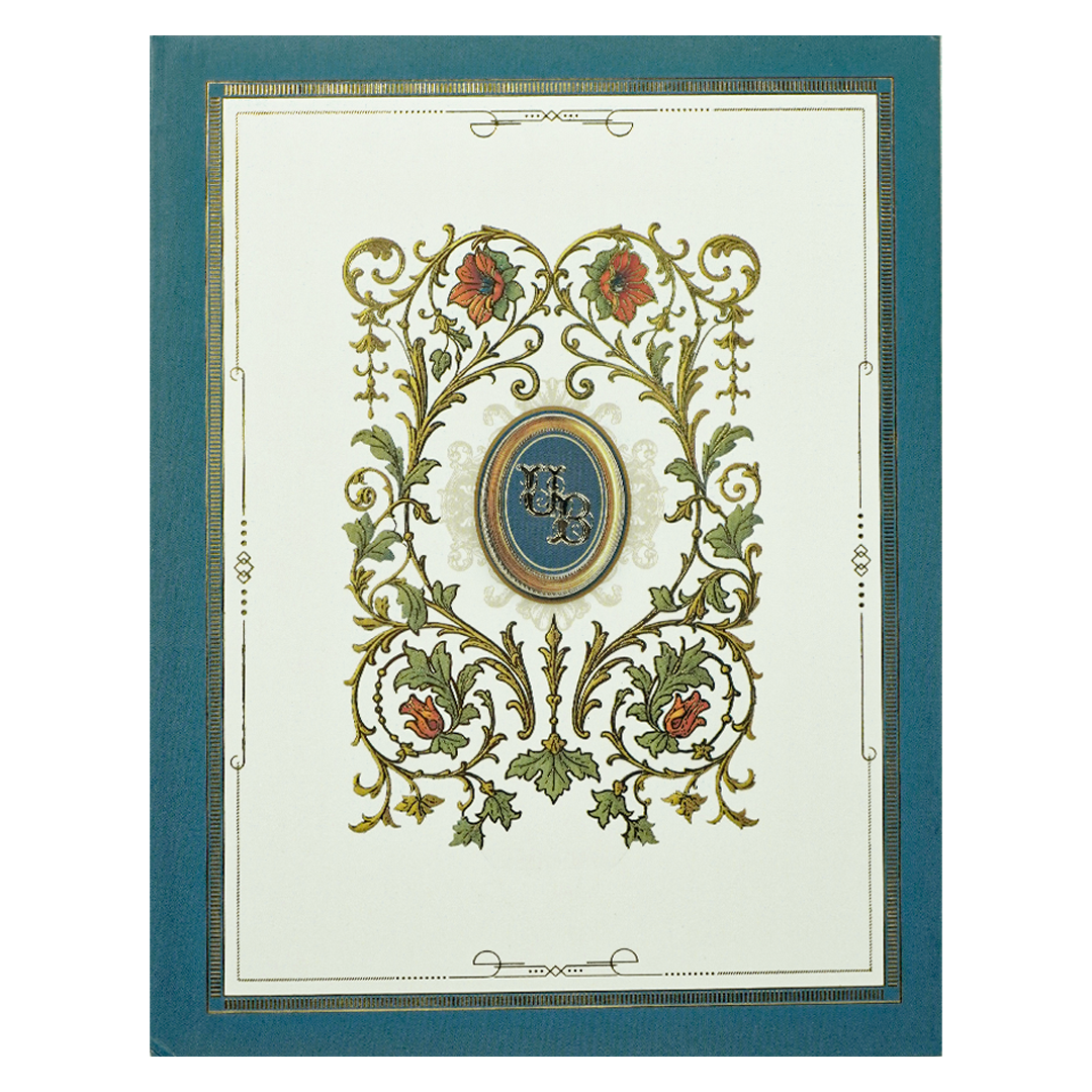 White Elegant Floral Padded Wedding Card - KBM05040