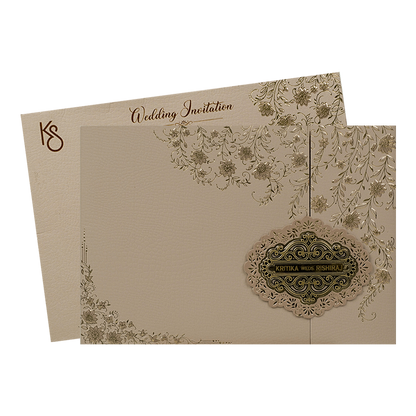 Dusty Pink Gold Ornate Wedding Card-KSI64760