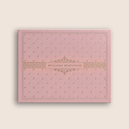 Pink Floral Lattice Wedding Card - KNRS6901