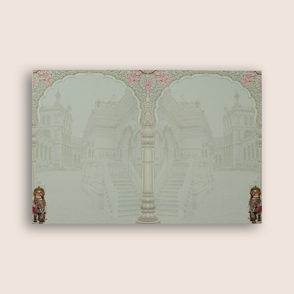 Lavender Elephant Dholi Invitation Card - KNKC4066