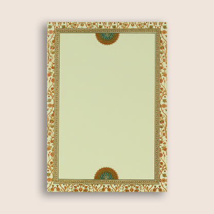 Cream Royal Floral Wedding Card - KAA06270