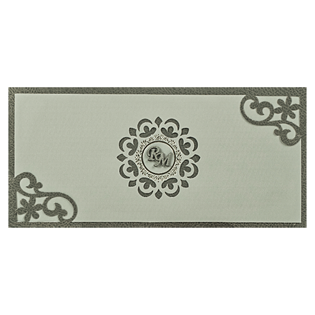 Grey Mandala Wedding Card-KSI64880