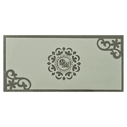 Grey Mandala Wedding Card-KSI64880