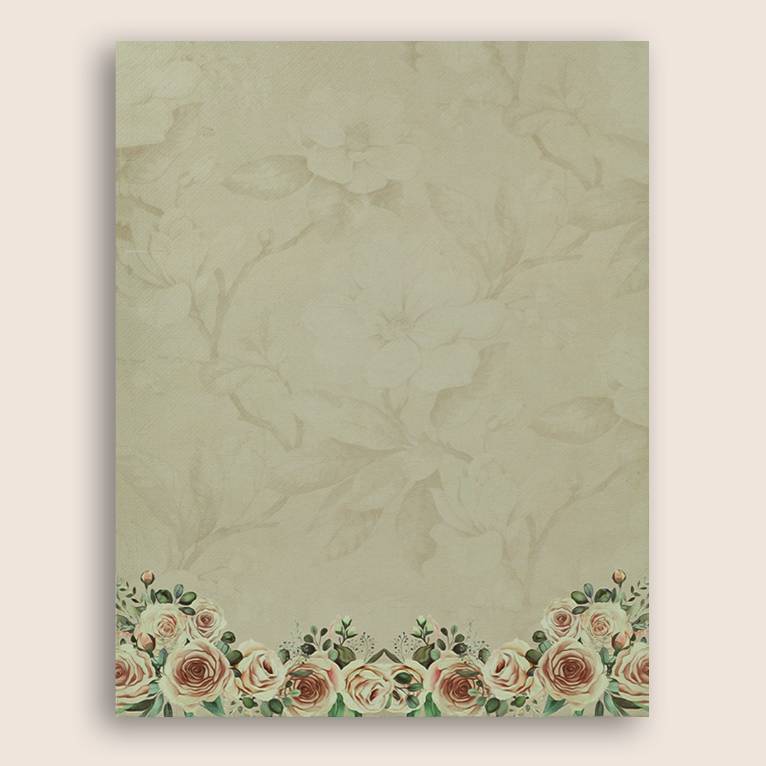 Cream Royal Peacock Invitation Card-KNKN6303
