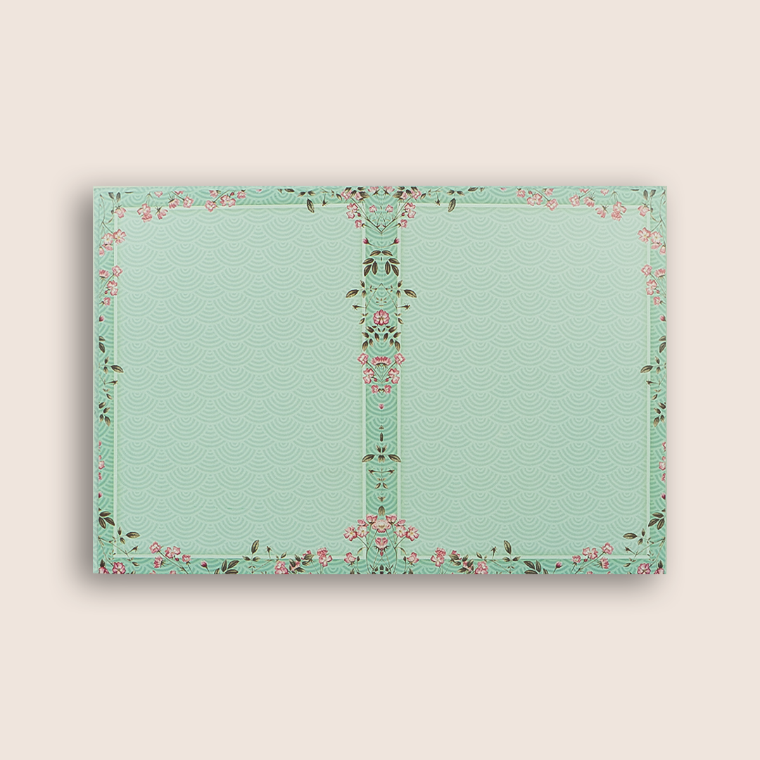 Green Floral Palace Invitation Card - KNKC4077