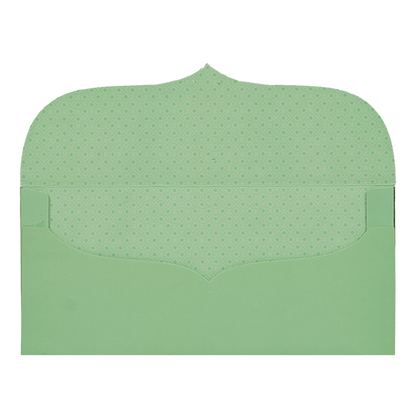 Green Peacock Jharokha Money Envelope - KRCE7080