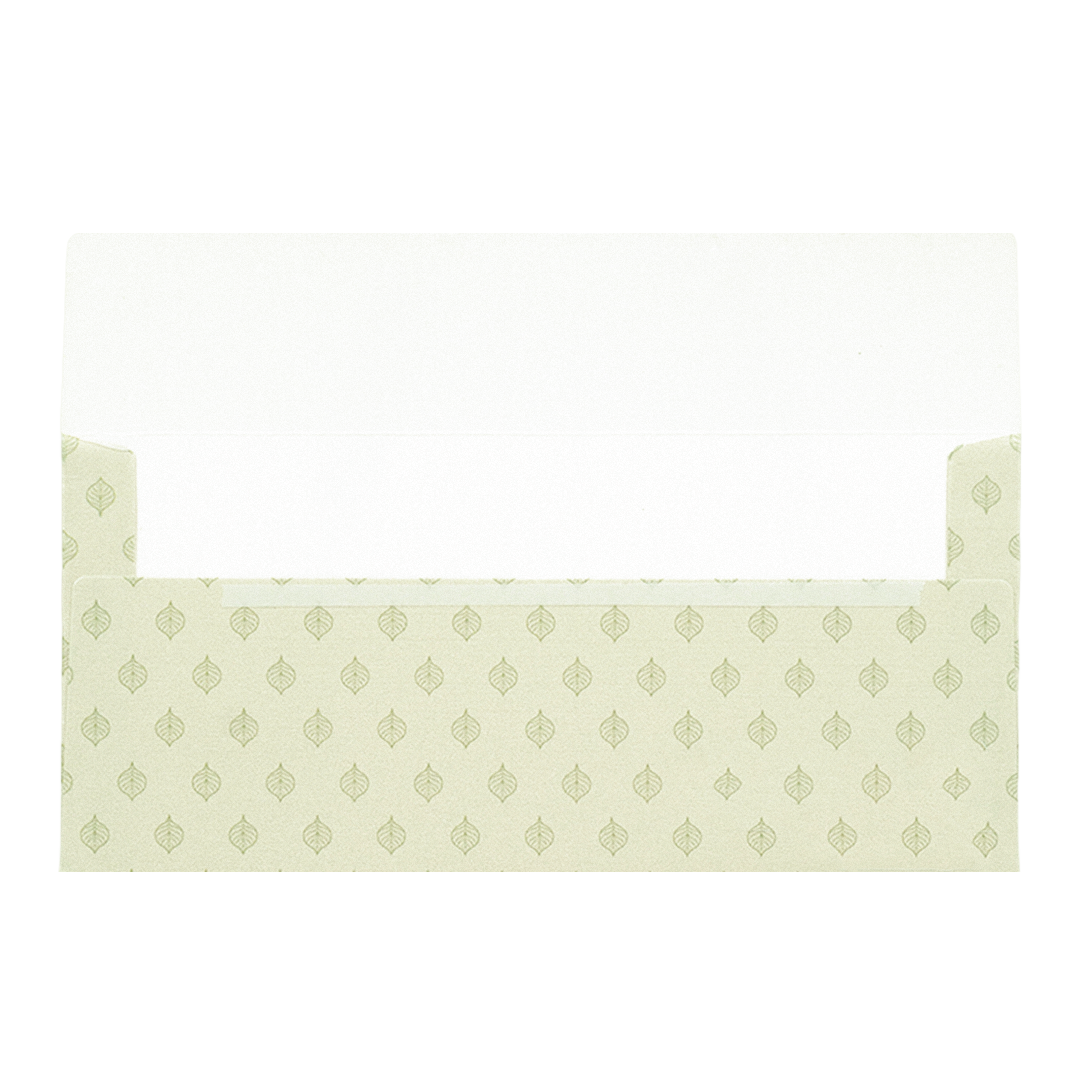 Cream Leaf Pattern Money Envelope - KRCE4100