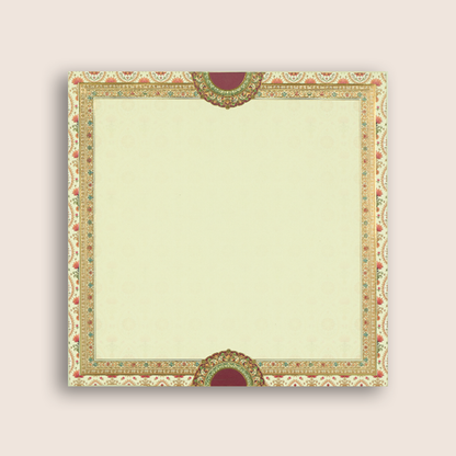 Cream Floral Pattern Premium Invitation - KAA06330