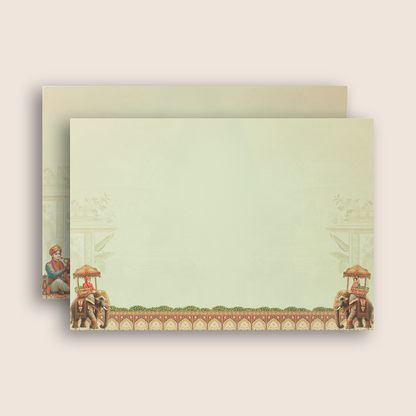Cream Padded Royal Palace Wedding Card - KAA05480