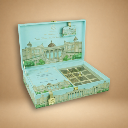 Light Blue Premium Palace Luxury Invitation box - KNLW202532
