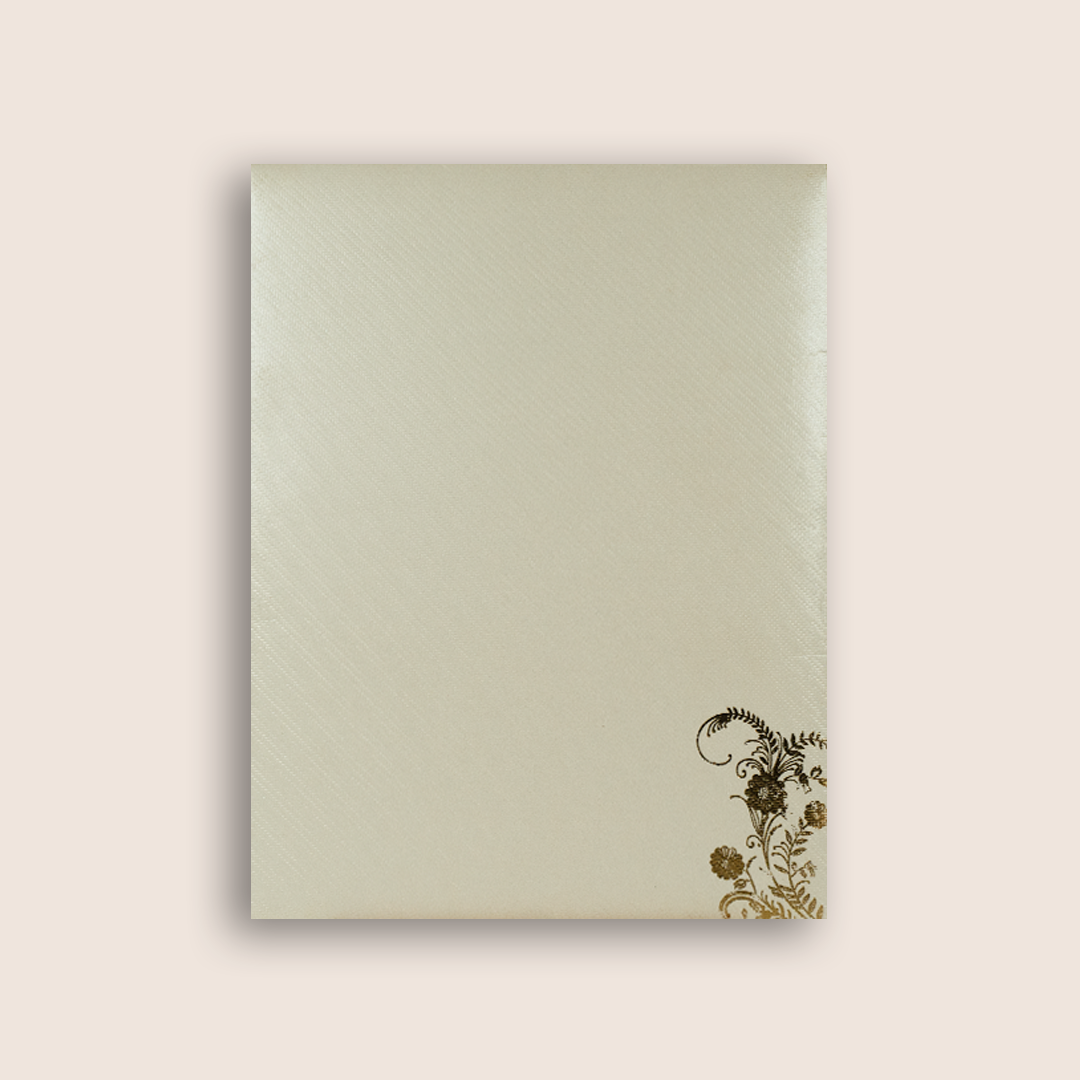 Cream Floral Invitation Card - KNWT5027
