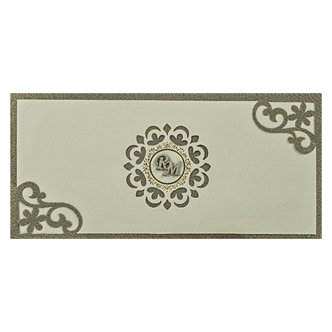 Grey Mandala Wedding Card-KSI64880