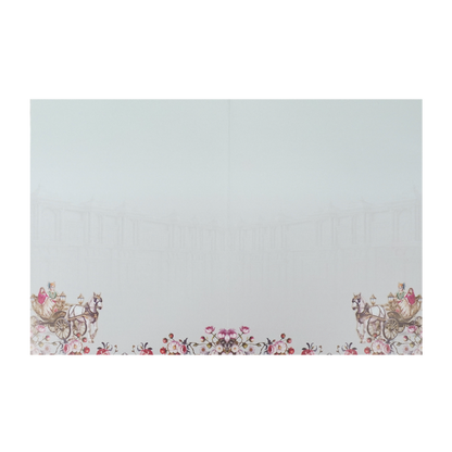 Grey Royal Carriage Wedding Card-KNKC4091