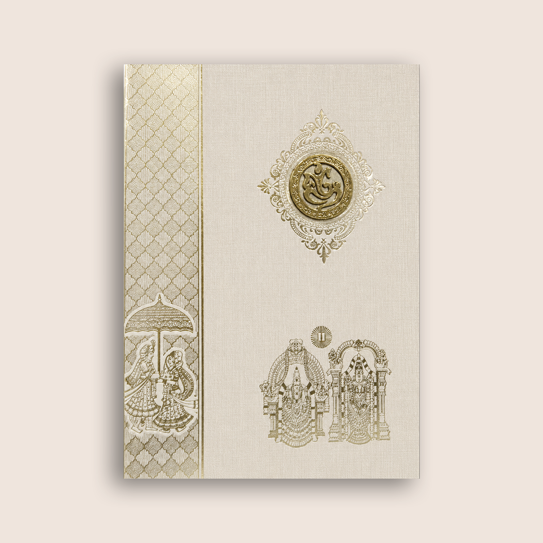 Sandal Balaji Padmavathi Wedding Card - KNK50240